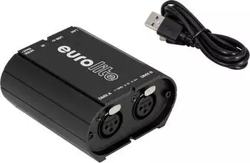 Eurolite USB/LAN-DMX Interface 2x512ch, 1024 Kanäle (51860117)