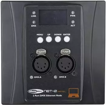Showtec NET-2 DMX Konverter Wandpanel, XLR 5-pol, schwarz