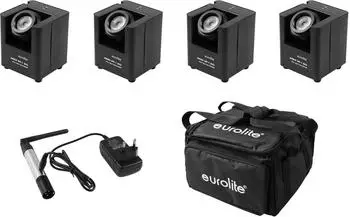 Eurolite Set 4x AKKU UP-1 + SB-4 Soft-Bag + QuickDMX Funksender (20000267)