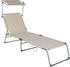 TecTake Sonnenliege mit Sonnendach 190cm