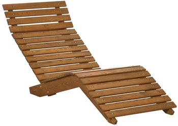 Outsunny Gartenliege für Poolbereich Teak
