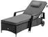 Casaria Polyrattan Sonnenliege 193x90x43cm schwarz/anthrazit (995628)