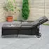 Casaria Polyrattan Sonnenliege 193x90x43cm schwarz/anthrazit (995628)