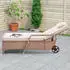 Casaria Polyrattan Sonnenliege 193x90cm beige/creme (995629)