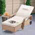 Casaria Polyrattan Sonnenliege 193x90cm beige/creme (995629)
