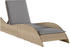 vidaXL Sonnenliege mit Auflage 60x205x73cm Poly Rattan Beige (368281)