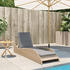 vidaXL Sonnenliege mit Auflage 60x205x73cm Poly Rattan Beige (368281)