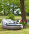 Dehner Florida Sun Lounger 220 x 160 x 159 cm Polyrattan/Textil braun (2766806)