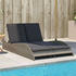 vidaXL Sonnenliege mit Auflagen 114x205x73cm Poly Rattan Grau (368289)