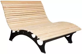 Home Deluxe Taiga Sonnenliege 148 x 105 x 152 cm Lärchenholz/Stahl (35674)