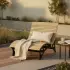 Home Deluxe Taiga Sonnenliege 148 x 105 x 152 cm Lärchenholz/Stahl (35674)