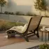 Home Deluxe Taiga Sonnenliege 148 x 105 x 152 cm Lärchenholz/Stahl (35674)
