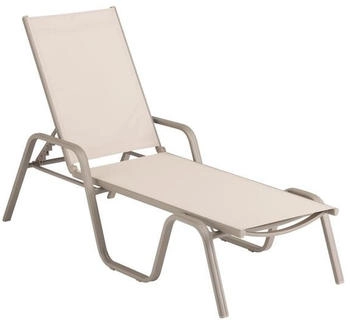 Kettler Basic Plus Gartenliege Aluminium/Outdoorgewebe hellgrau