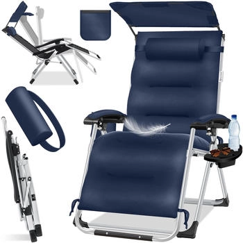 Kesser Liegestuhl mit Dach navyblau (27266)
