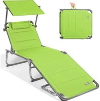 Sonnenliege klappbar &ndash; Gartenliege aus Aluminium mit verstellbarer R&uuml;ckenlehne,