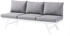 Sieger Auckland Loungeliege Aluminium/Sunproof aluminium/weiß
