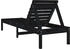 vidaXL Sonnenliegen 2 Stk. Schwarz 199,5x60x74 cm Massivholz Kiefer (825074)