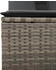 vidaXL Doppel-Sonnenliege mit Dach und Auflagen Grau Polyrattan 136 x 202 x 140 cm (365622)