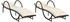 vidaXL Sonnenliegen 2 Stk. mit Auflagen Braun Polyrattan 60 x 199 x 42 cm (3277308)
