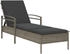 vidaXL Sonnenliege mit Auflage Grau 63x200x81 cm Polyrattan (368301)