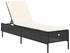 vidaXL Sonnenliege mit Auflage Schwarz Poly-Rattan (4002719)