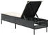 vidaXL Sonnenliege mit Auflage Schwarz Poly-Rattan (4002719)
