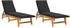 vidaXL Sonnenliegen mit Auflagen 2 Stk. Polyrattan Massivholz Akazie (319725)