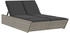 vidaXL Doppel-Sonnenliege mit Kissen Grau Polyrattan 118 x 200 x 50,5/62,5/73,5/83 cm (368181)