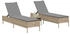 vidaXL Sonnenliegen mit Auflagen 2 Stk. Beige Polyrattan 198 x 55 cm (3261590)