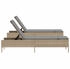 vidaXL Sonnenliegen mit Auflagen 2 Stk. Beige Polyrattan 198 x 55 cm (3261590)