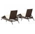 vidaXL Sonnenliegen 2 Stk. mit Tisch Braun Polyrattan (4002711)