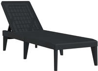 vidaXL Sonnenliege Anthrazit 186x60x29 cm PP