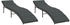 vidaXL Sonnenliegen 2 Stk. mit Auflagen Grau Polyrattan 55 x 199 x 50/68/82/89 cm (3277303)