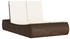 vidaXL Doppel-Sonnenliege mit Auflagen Braun Polyrattan 110 x 200 x 75 cm (368091)