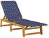 vidaXL Sonnenliegen 2 Stk. mit Tisch Dunkelblau Massivholz Akazie (3214218)