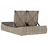 vidaXL Doppel-Sonnenliege mit Kissen Hellgrau Polyrattan 110 x 200 x 75 cm (368095)