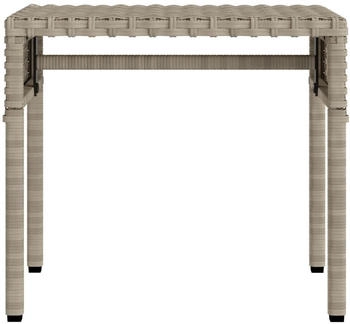 vidaXL Sonnenliegen 2 Stk. mit Dach und Tisch Hellgrau Polyrattan (3261574)