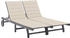 vidaXL 2-Personen-Sonnenliege mit Auflage Grau Akazie Massivholz Beige (3061392)