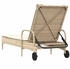 vidaXL Sonnenliege mit Rollen und Auflage Beige Polyrattan (368312)