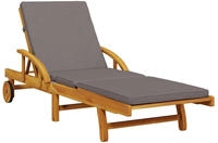 vidaXL Sonnenliegen 2 Stk. mit Auflagen 200x68x83 cm Massivholz Akazie
