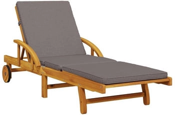 vidaXL Sonnenliegen 2 Stk. mit Auflagen 200x68x83 cm Massivholz Akazie (3206373)