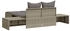 vidaXL Doppel-Sonnenliege mit Kissen Grau Polyrattan (368391)