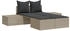 vidaXL Doppel-Sonnenliege mit Kissen Hellgrau Polyrattan 104 x 162 x 30 cm (368394)