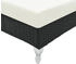 vidaXL Sonnenliege mit Auflage Polyrattan Schwarz 210 x 75 x 78 cm (44749)