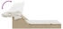 vidaXL Doppel-Sonnenliege mit Dach und Auflagen 108 x 236 x 102/110 cm Beige Polyrattan (368641)