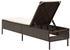 vidaXL Sonnenliege mit Auflage Braun Polyrattan 198 x 55 x 39/50/62/75/88/97 cm (4002720)