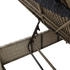 vidaXL Sonnenliege mit Tisch und Auflage Grau Polyrattan (4002730)