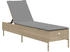 vidaXL Sonnenliege mit Auflage Beige Polyrattan 198 x 55 x 39/50/62/75/88/97 cm (4002722)