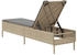 vidaXL Sonnenliege mit Auflage Beige Polyrattan 198 x 55 x 39/50/62/75/88/97 cm (4002722)