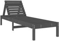 vidaXL Sonnenliegen 2 Stk. Grau 199,5x60x74 cm Massivholz Kiefer